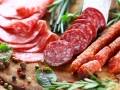 Italian ham and salami with herbs