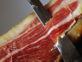 Court of a typical Jamon Iberico ham from Spain