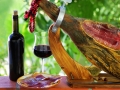 Jamon of spain and red wine.