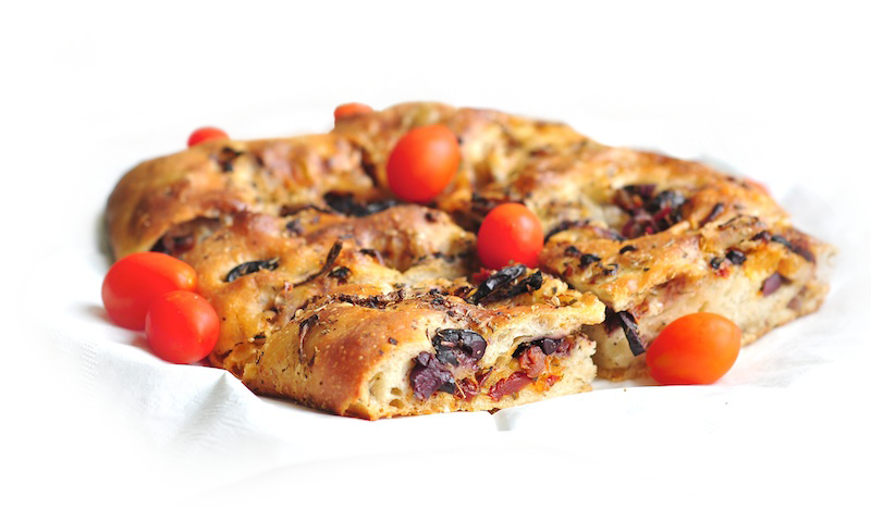 Olive, Sundried Tomato and Feta Focaccia